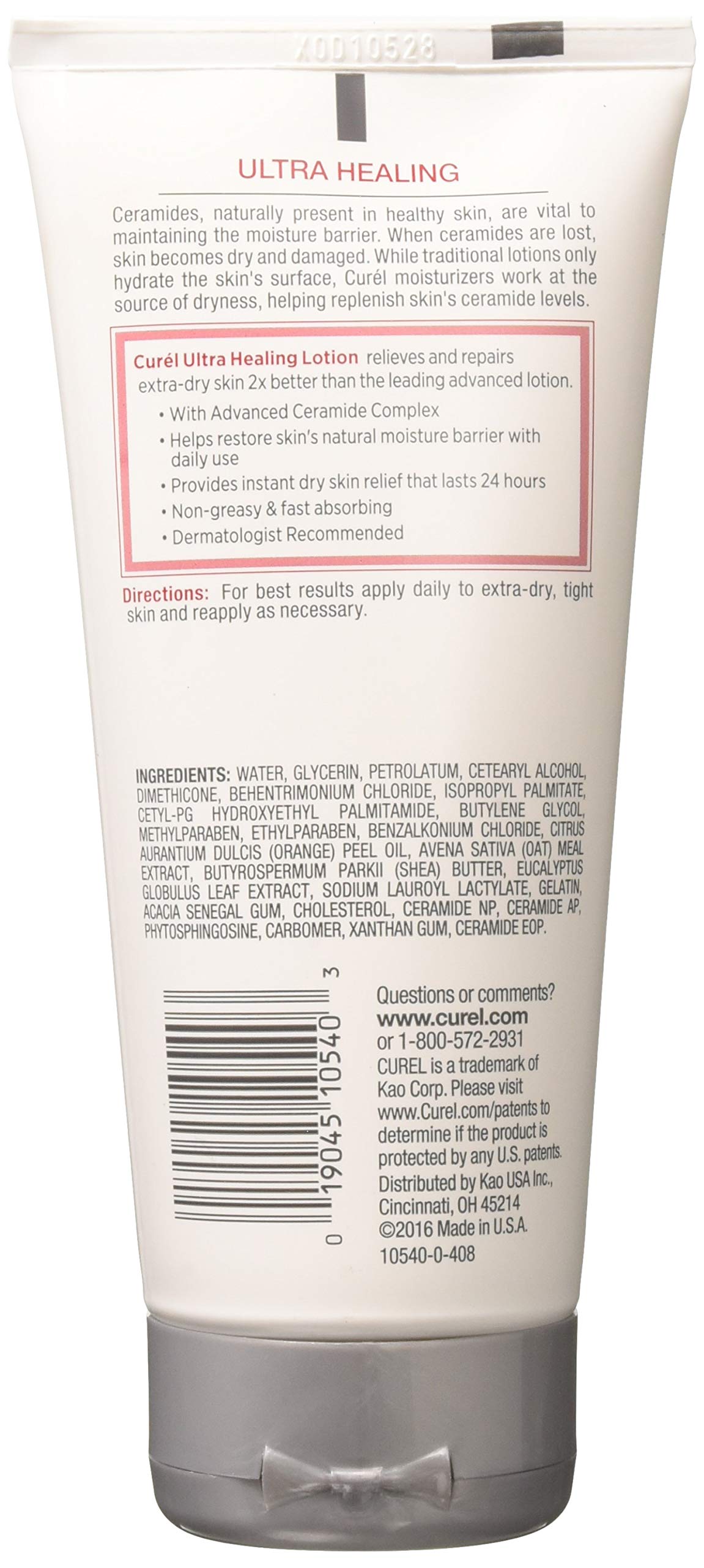 Curel Ultra Healing, textura cremosa para absorción suave y rápida.