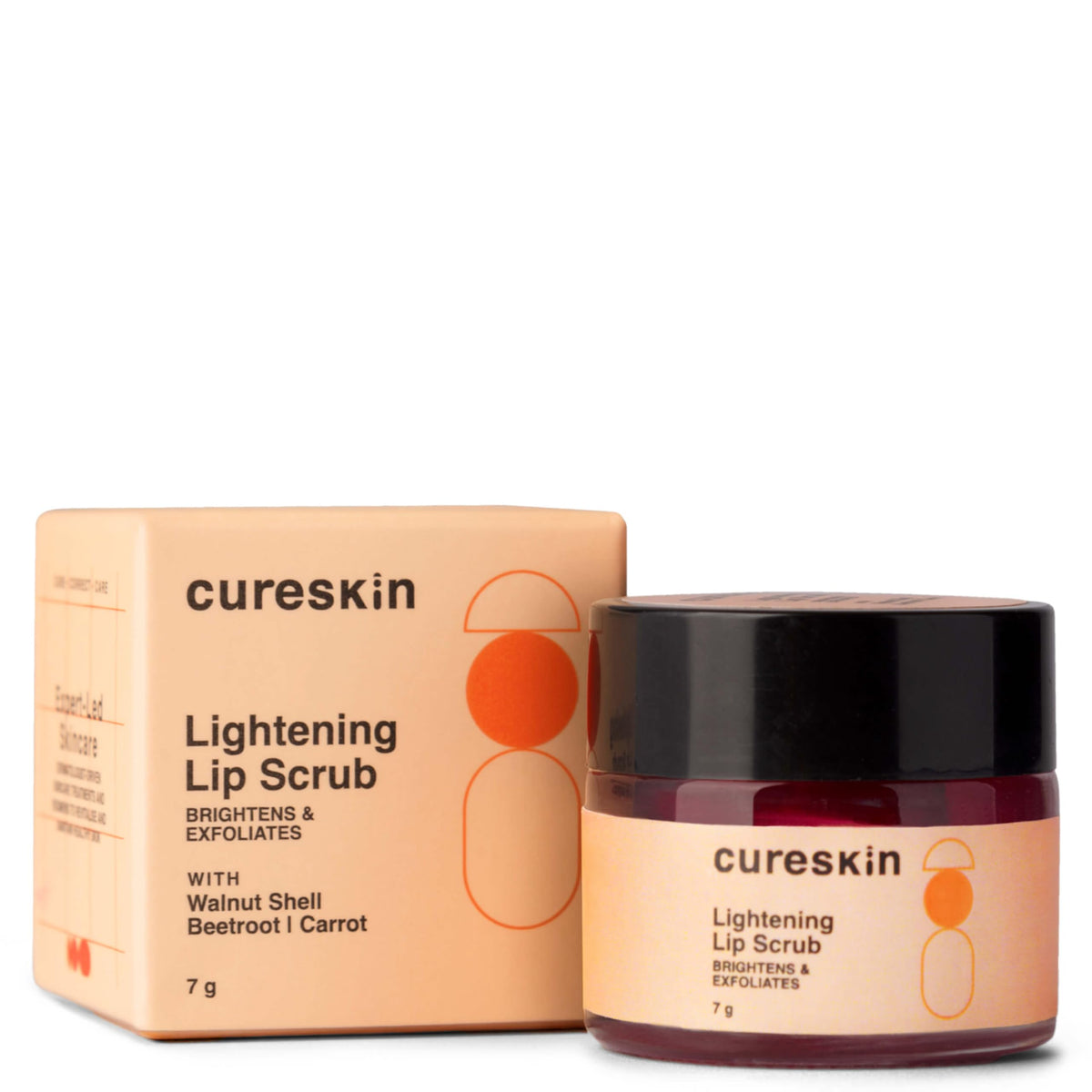 Cureskin exfoliante labial muestra textura suave para labios lisos