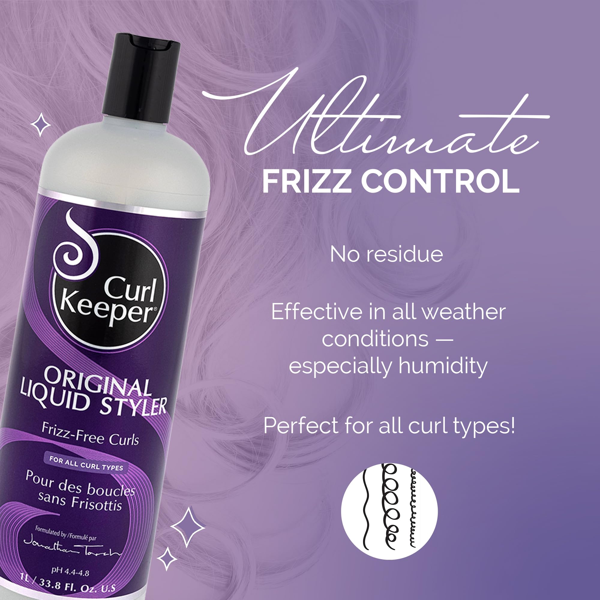 Curl Keeper Original aplicando en rizos para definición suave