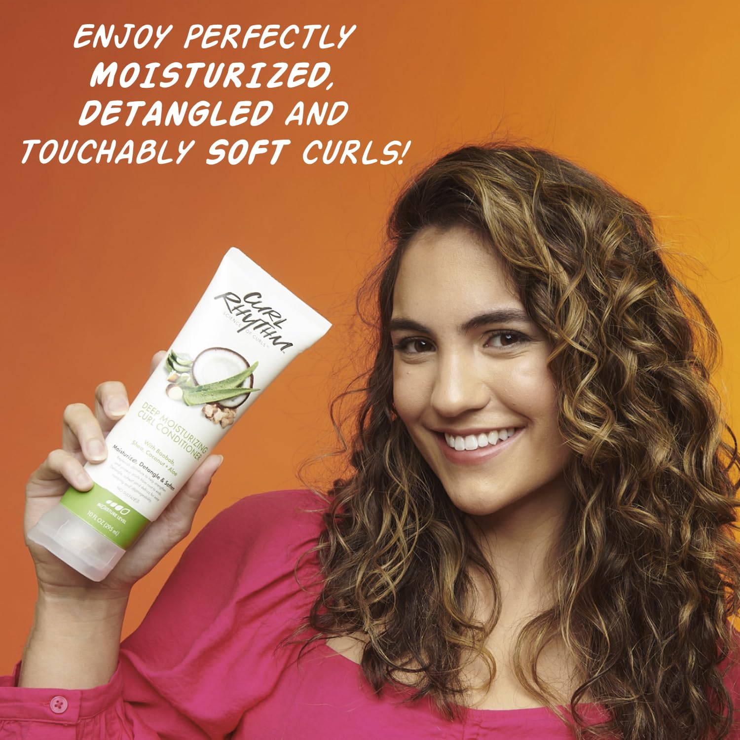 Curl Rhythm aplicación en rizos para desenredar y definir desde la raíz.