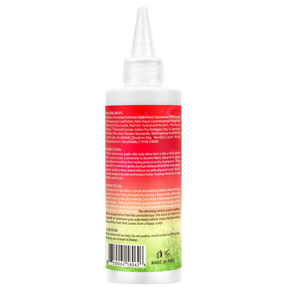 Curlland tonico exfoliante facilita limpieza profunda del cuero cabelludo.