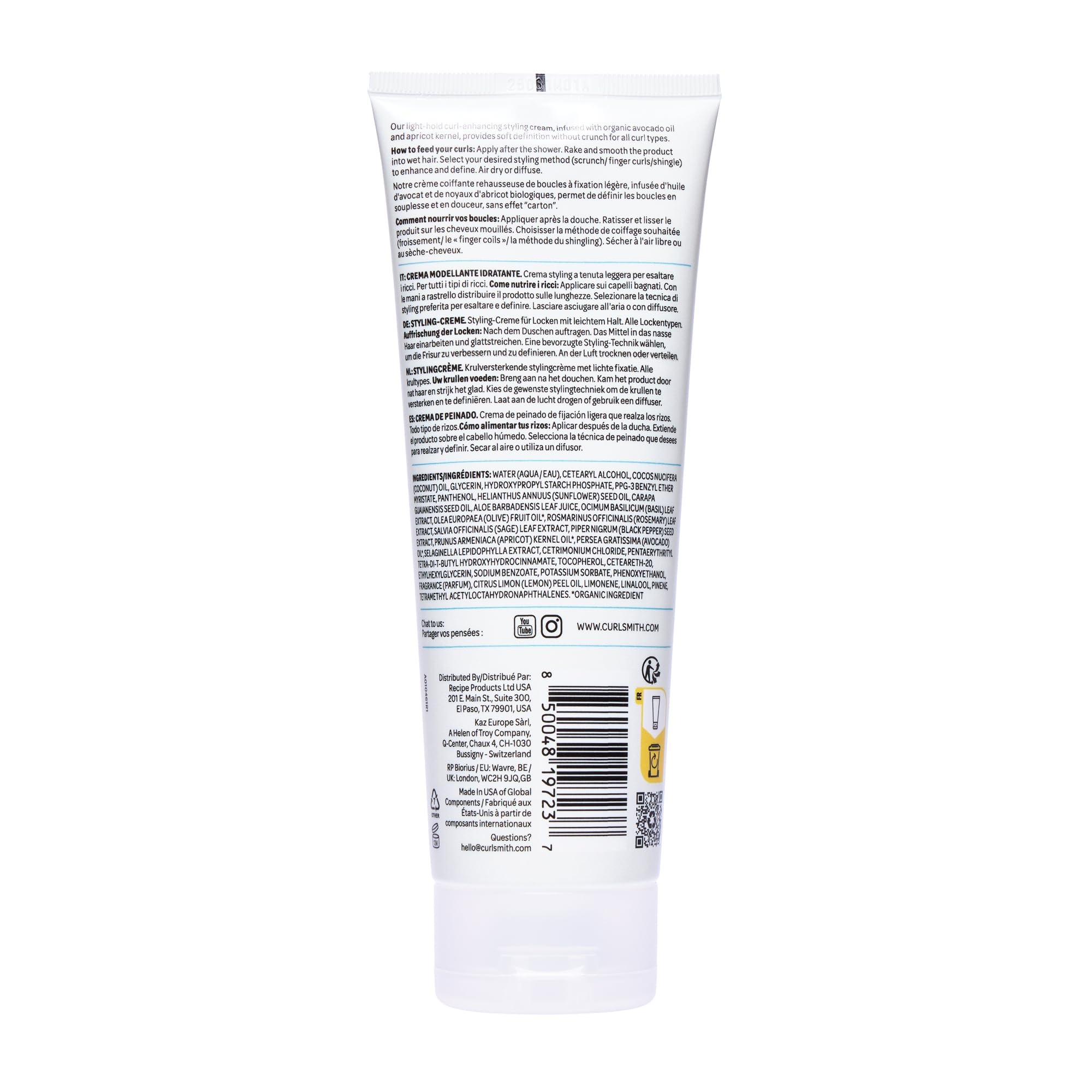 CURLSMITH Hold Me Softly libre de sulfatos y siliconas para cuidado del cabello.