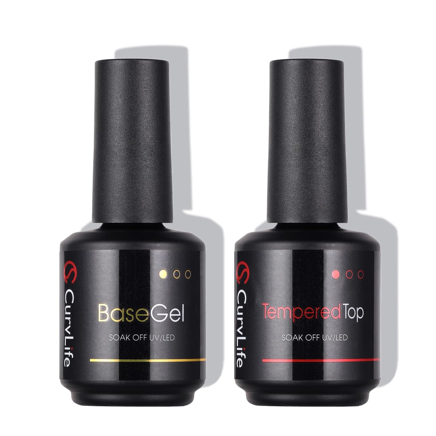 CurvLife base gel claro ofrece adherencia y brillo duradero para uñas.