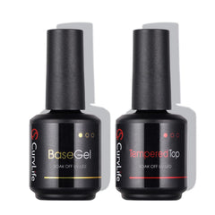 CurvLife base gel claro ofrece adherencia y brillo duradero para uñas.