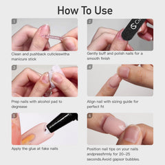 Curvlife kit completo de uñas para aplicar en casa rápidamente