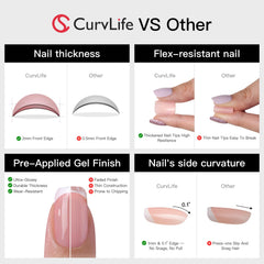 Curvlife kit de uñas completas para un cambio de look rápido.