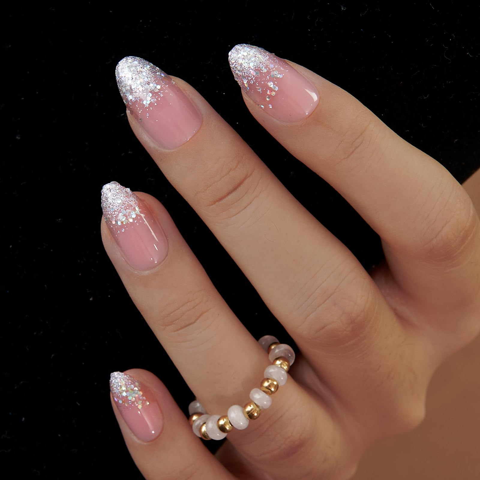 Uñas CurvLife con acabado brillo nude rosado apricot