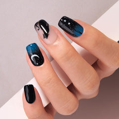 Curvlife uñas gel Frances mediano cuadrado, acabado elegante para ocasiones.