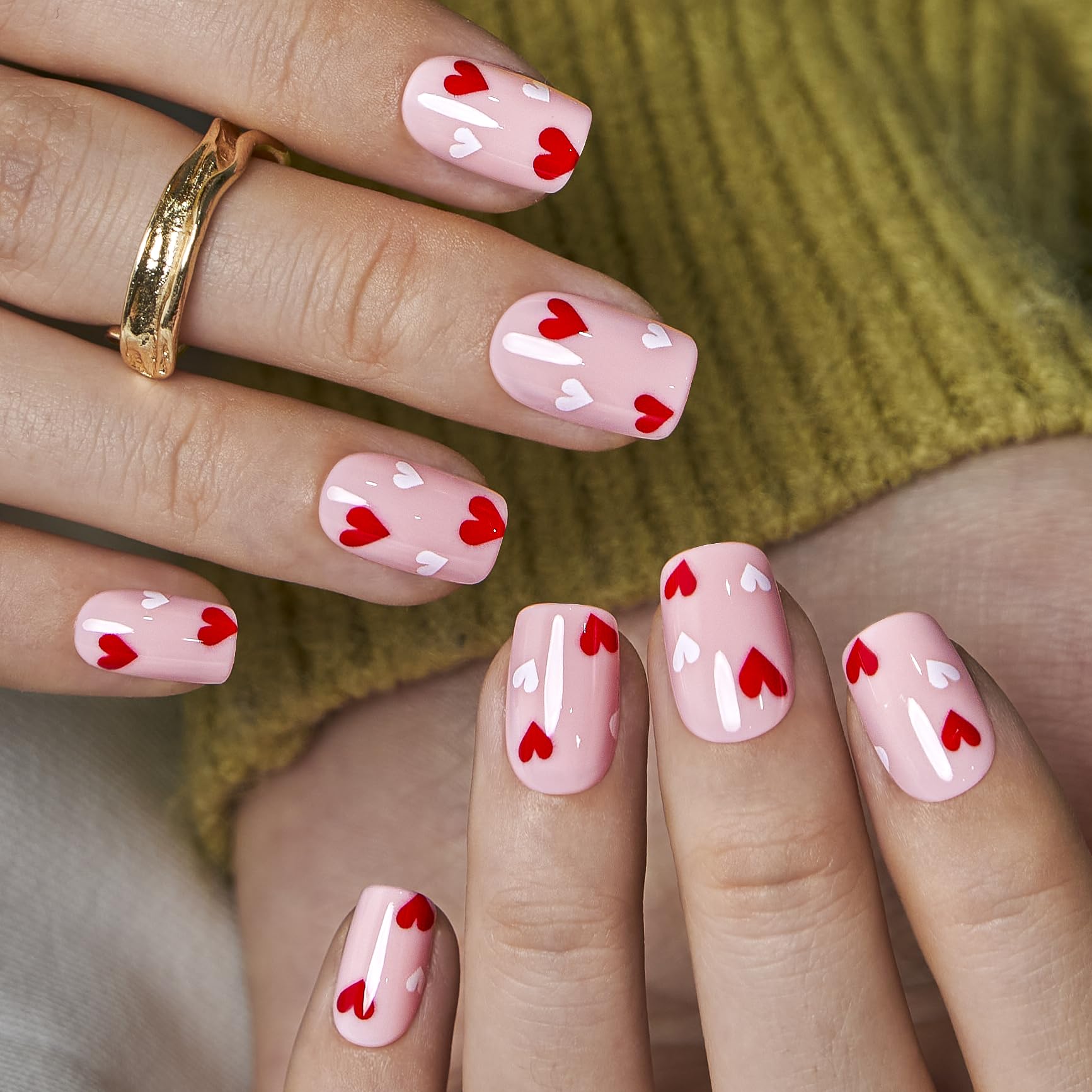CurvLife uñas postizas cuadradas – frances brillante de aspecto profesional