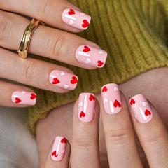 CurvLife uñas postizas cuadradas – frances brillante de aspecto profesional
