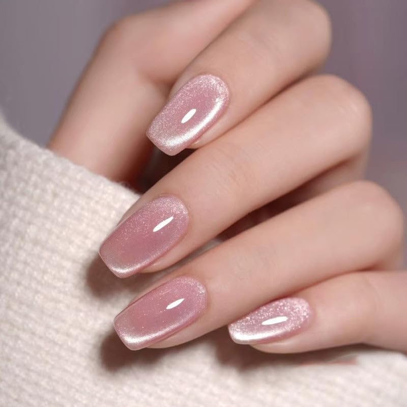 Curvlife uñas con punta francesa rosa, acabado de salón en casa.