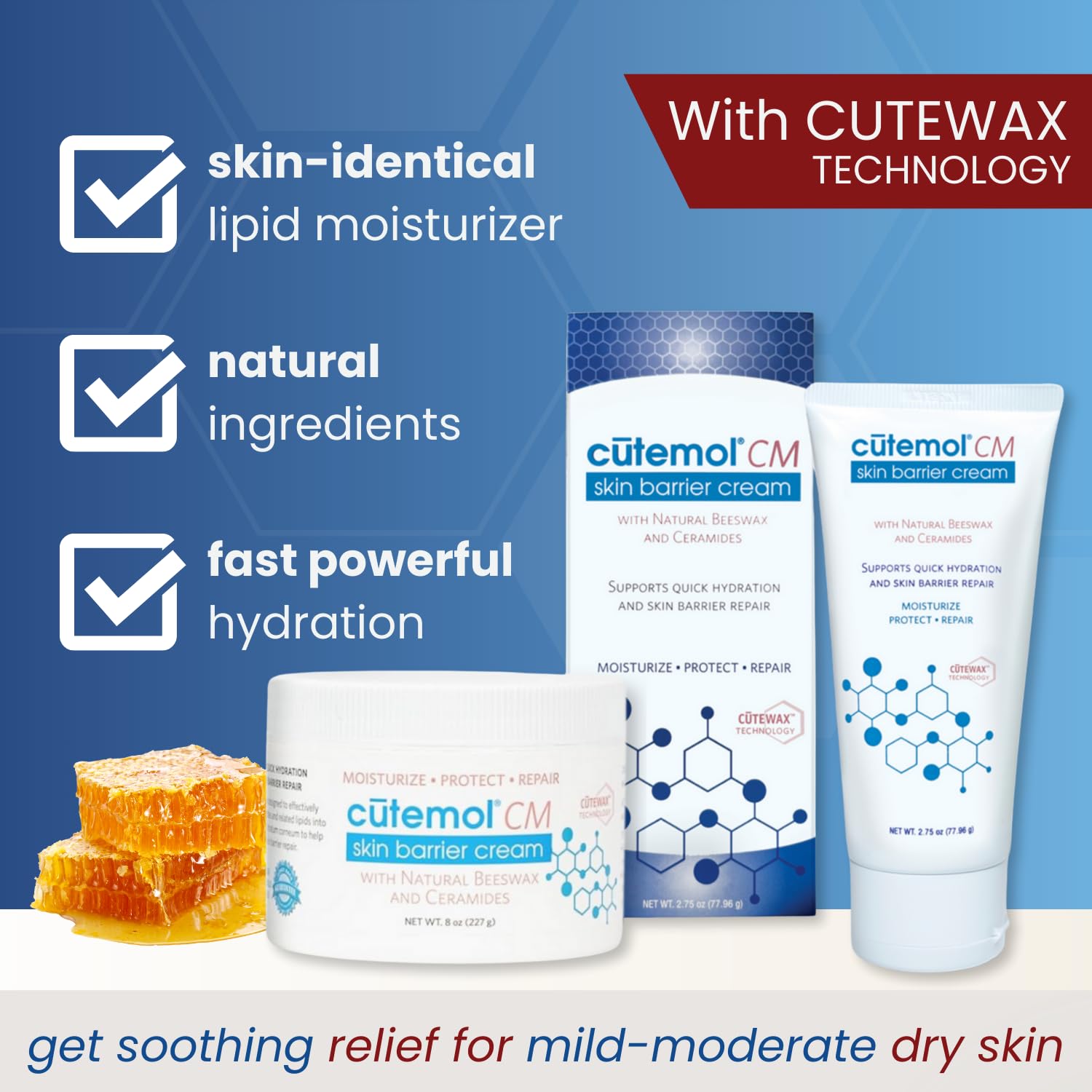 Cutemol CM crema emoliente fortalece la barrera cutánea para uso diario suave