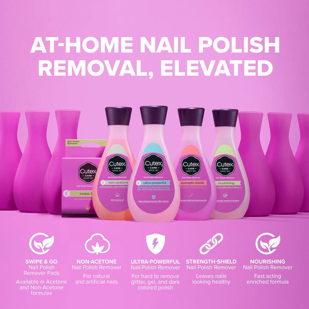Vitamina E y aceites enriquecen Cutex para uñas con aspecto nutrido