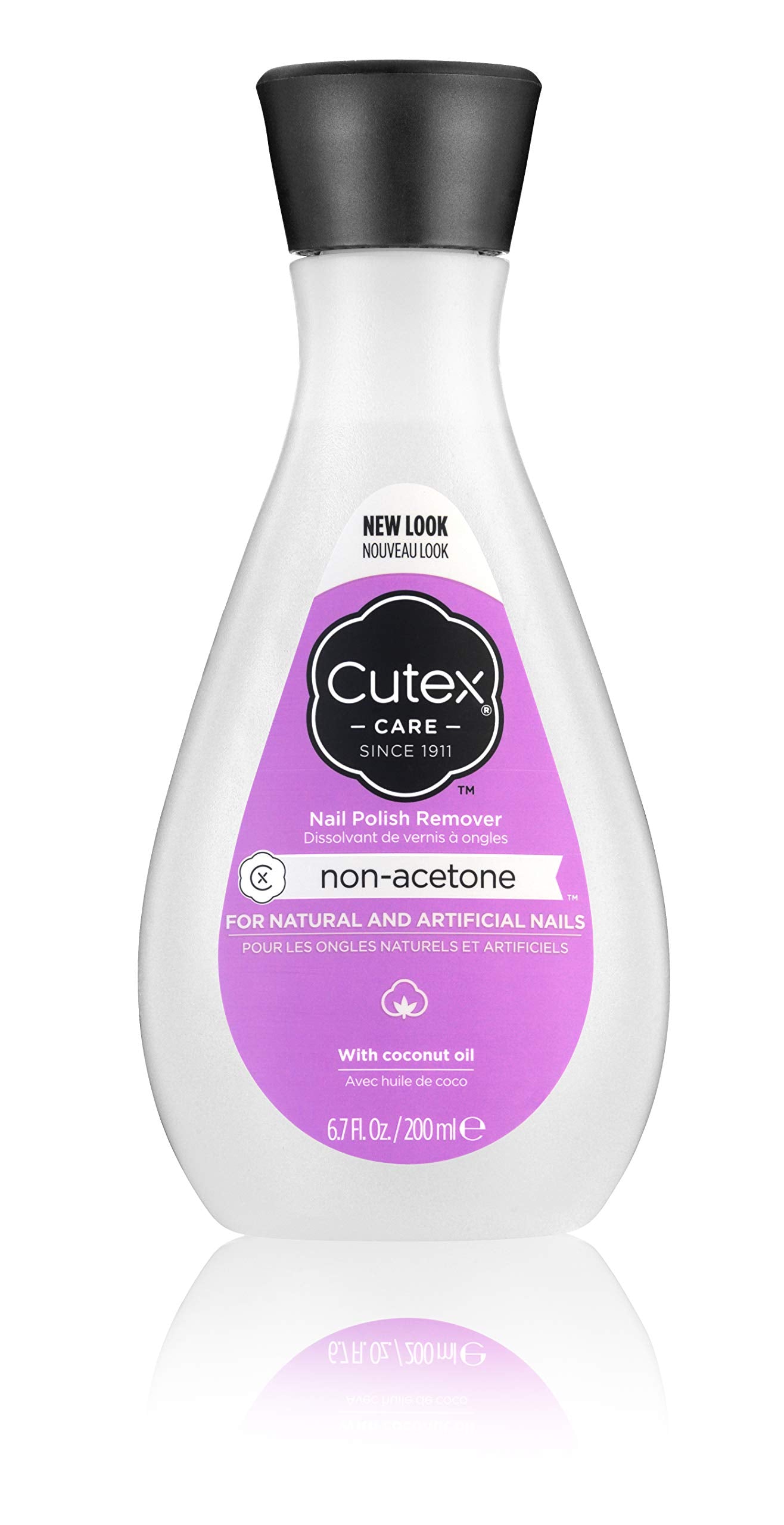 Cutex remover sin acetona: botella transparente para uso diario en uñas.