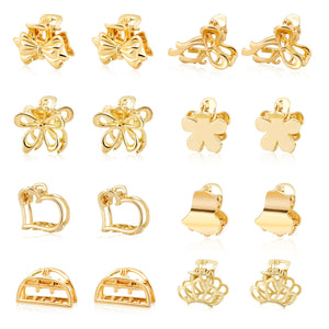 CWJCYTNSN clip mini oro flor: sujeción firme y brillo suave para peinados.