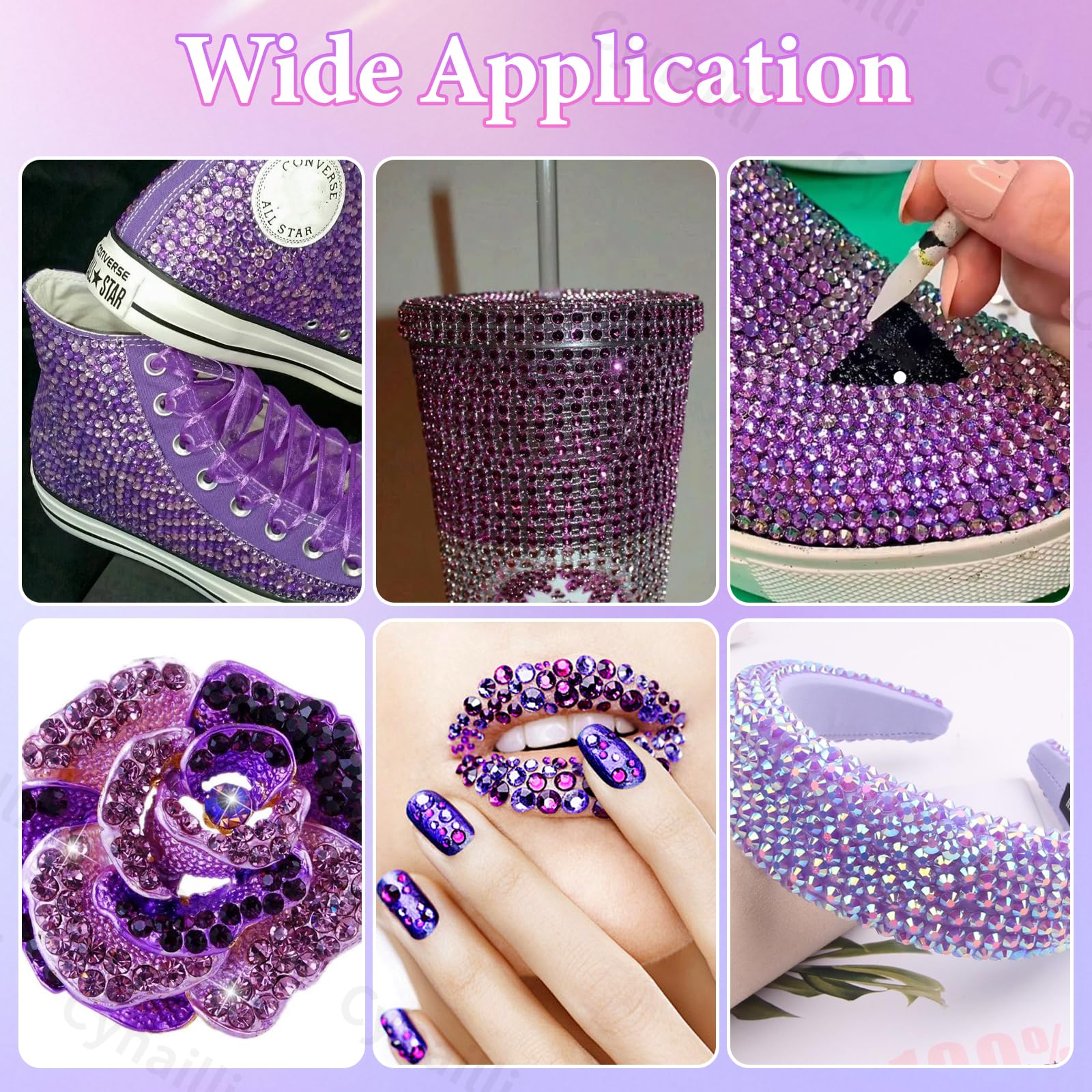Ideas regalo para hazlo tú mismo con piedras moradas Cynailli para decoraciones únicas