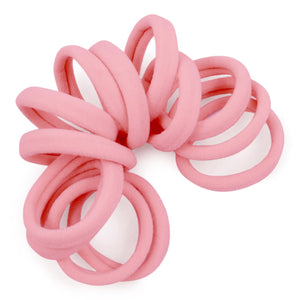 Ligas Cyndibands sin costuras en rosa claro para cabello suave y sin tirones.