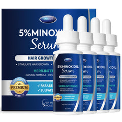Botella de DABIDA Minoxidil 5% serum para crecimiento capilar.