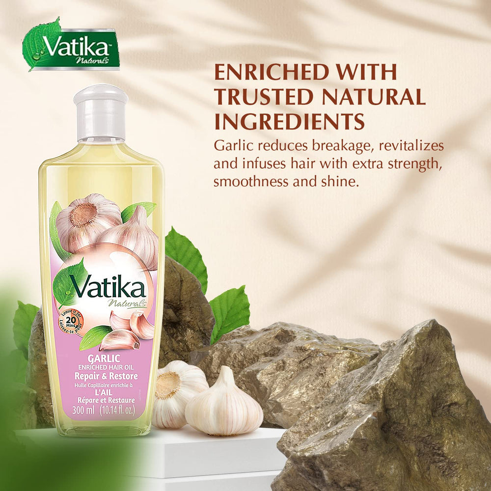 Dabur Vatika Naturals hidratación profunda para cabello seco.