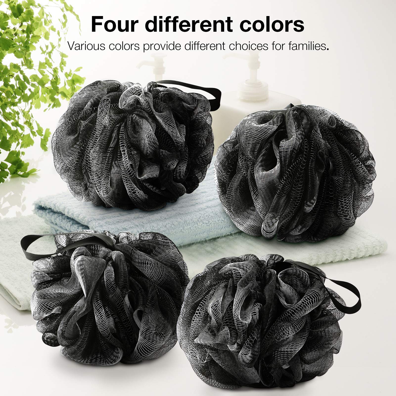 Conjunto de 4 esponjas negras DadyMart para toda la familia.