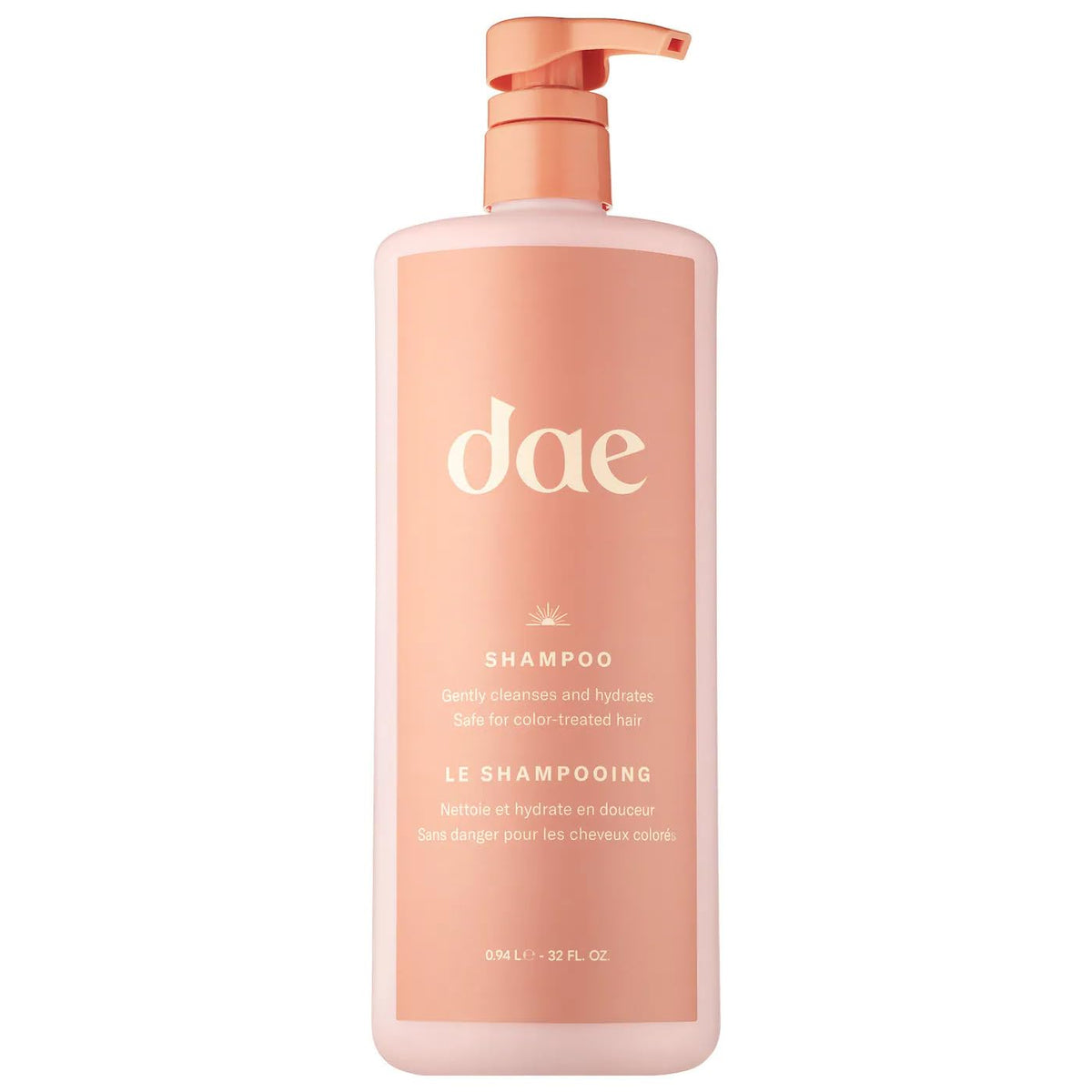 Champú DAE, botella 32oz, limpieza suave para cabello seco