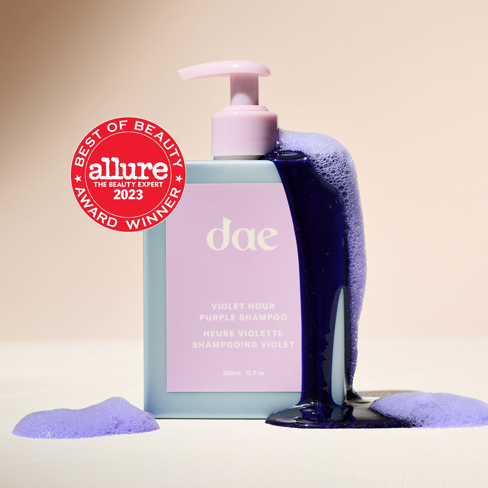 DAE Violet Hour champú violeta espuma suave para cabello rubio realzar color