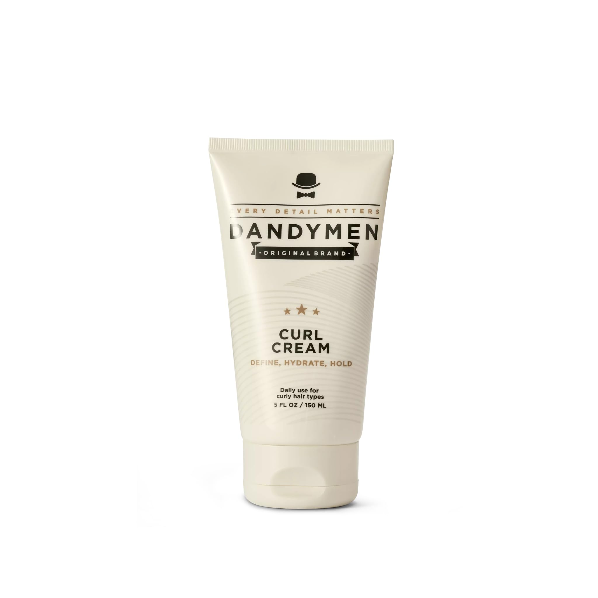 DandyMen crema para rizos en botella, hidratación suave para cabellos.