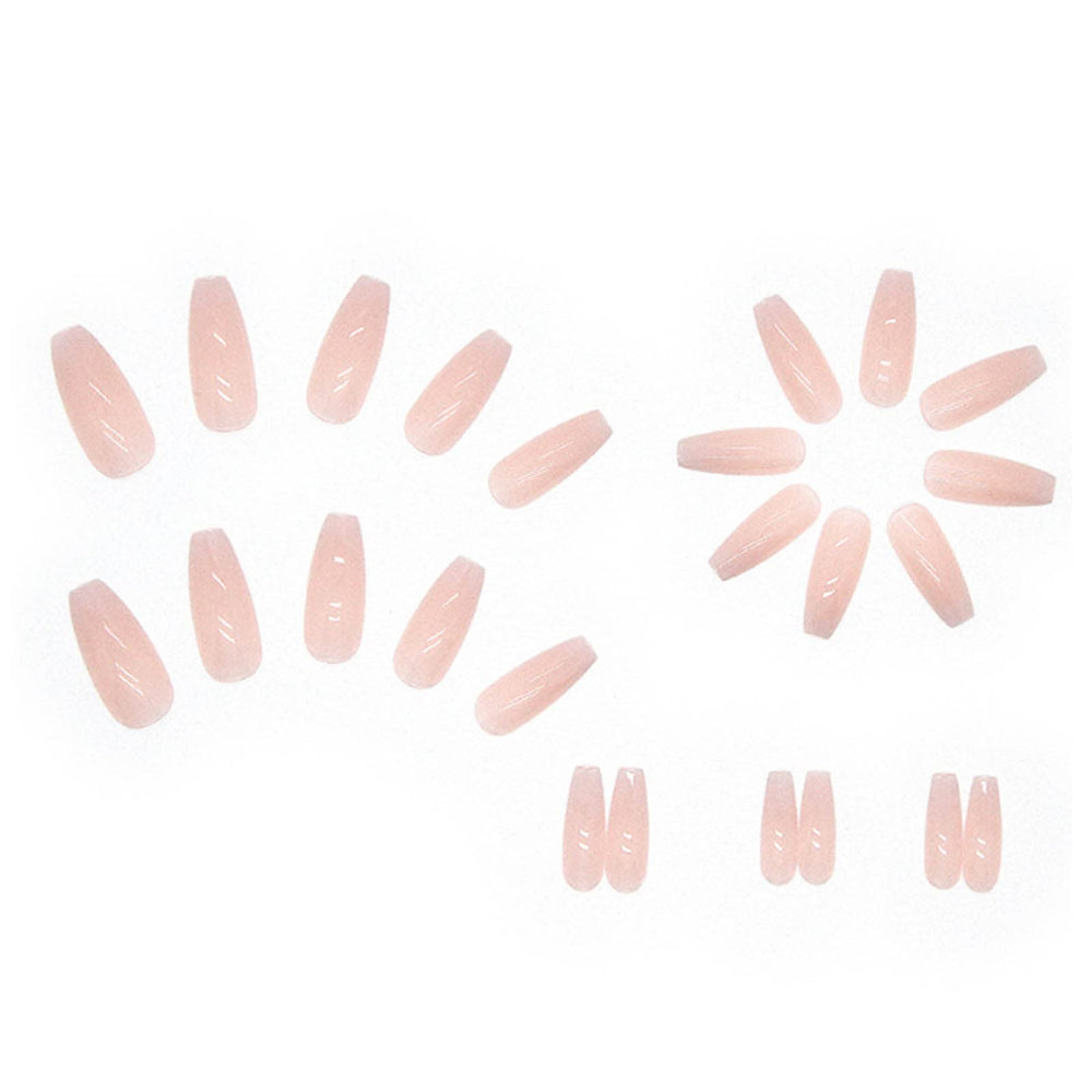 DANMANR juego de 24 piezas francesas nude para una manicura rápida.