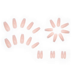 DANMANR juego de 24 piezas francesas nude para una manicura rápida.