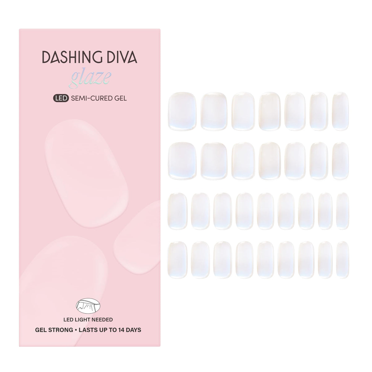 Dashing Diva Glaze Effects cintas iridiscentes close-up, brillo duradero.