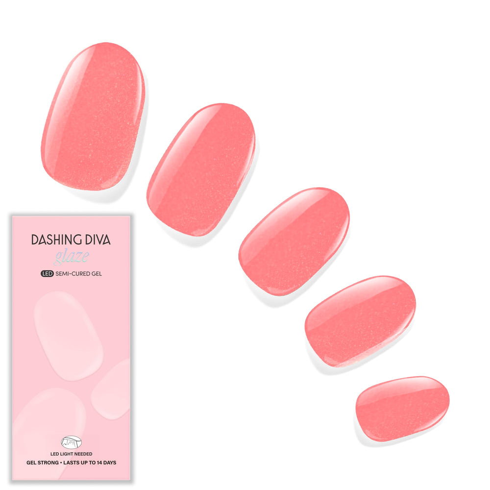 Dashing Diva Glaze tiras de uñas gel Grapefruit Gone Wild para un acabado duradero en casa