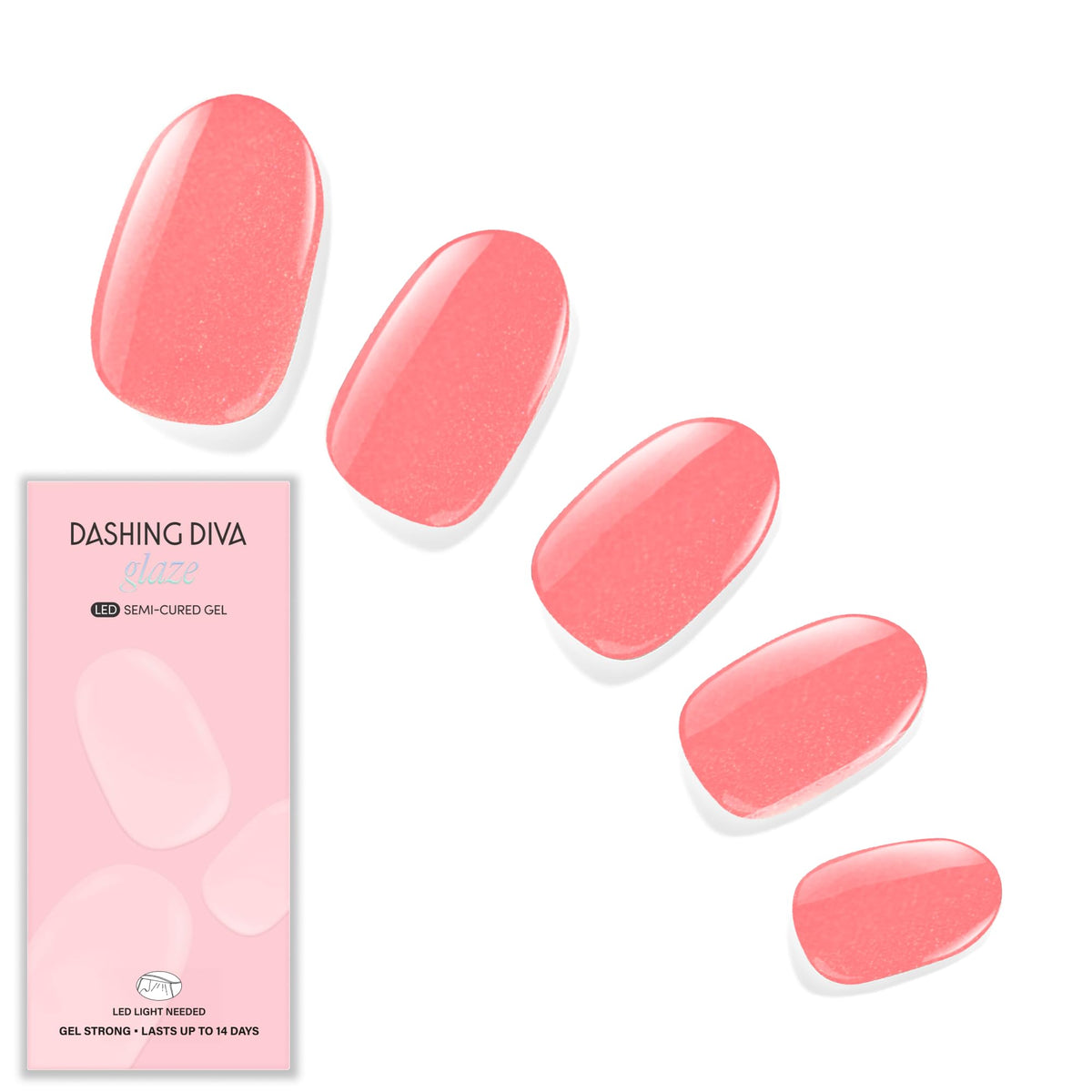 Dashing Diva Glaze tiras de uñas gel Grapefruit Gone Wild para un acabado duradero en casa