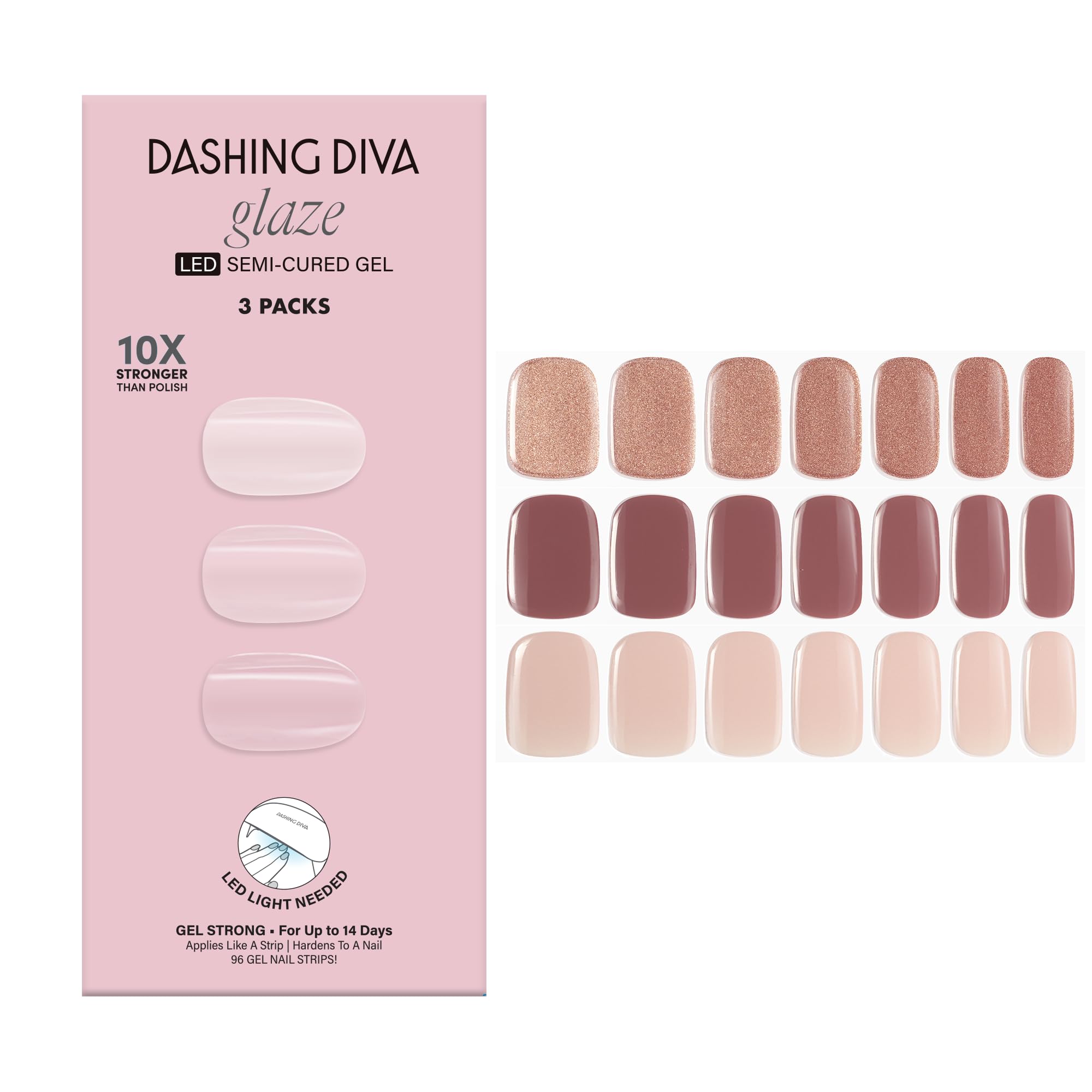 Dashing Diva Glaze en tono natural para look diario elegante.
