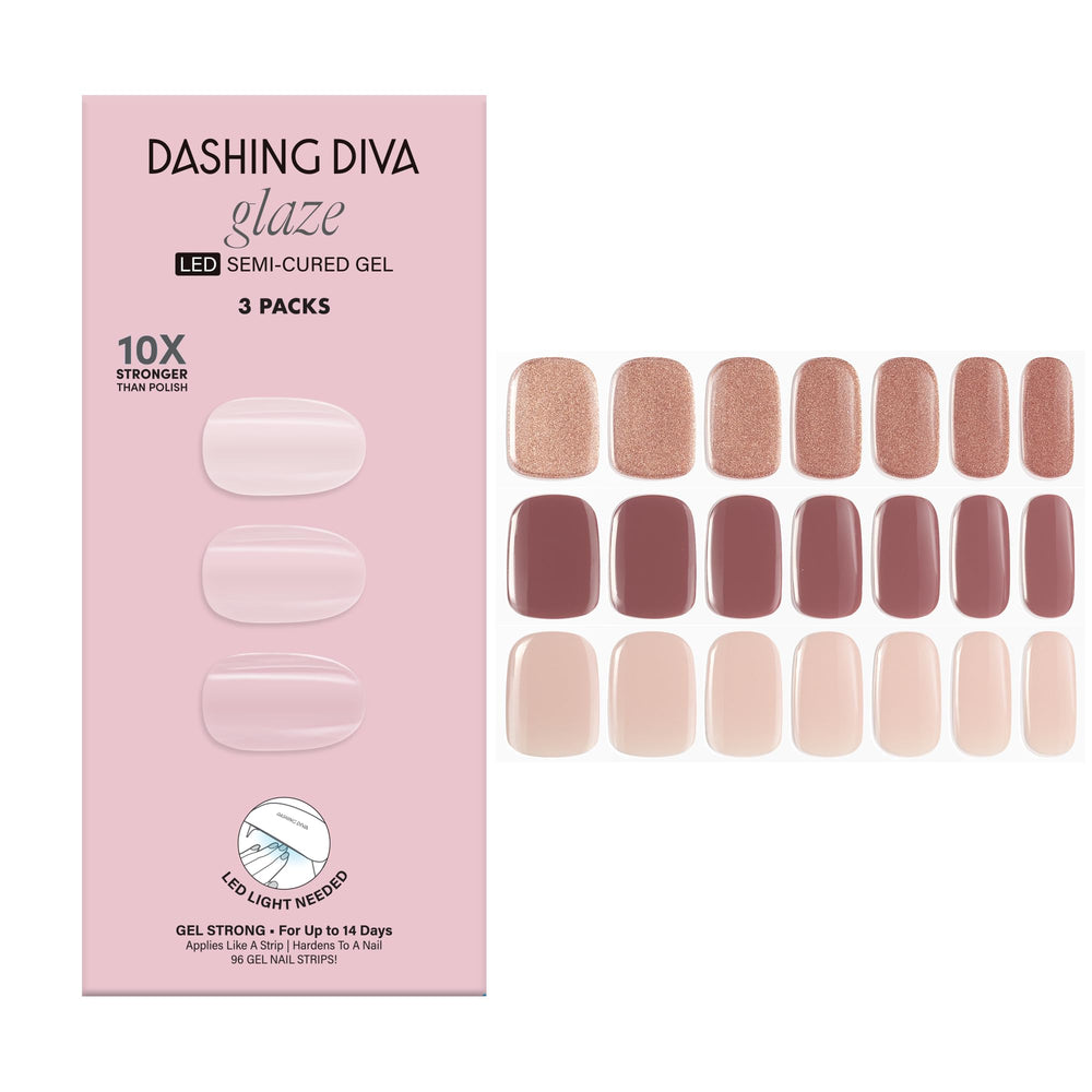 Dashing Diva Glaze en tono natural para look diario elegante.