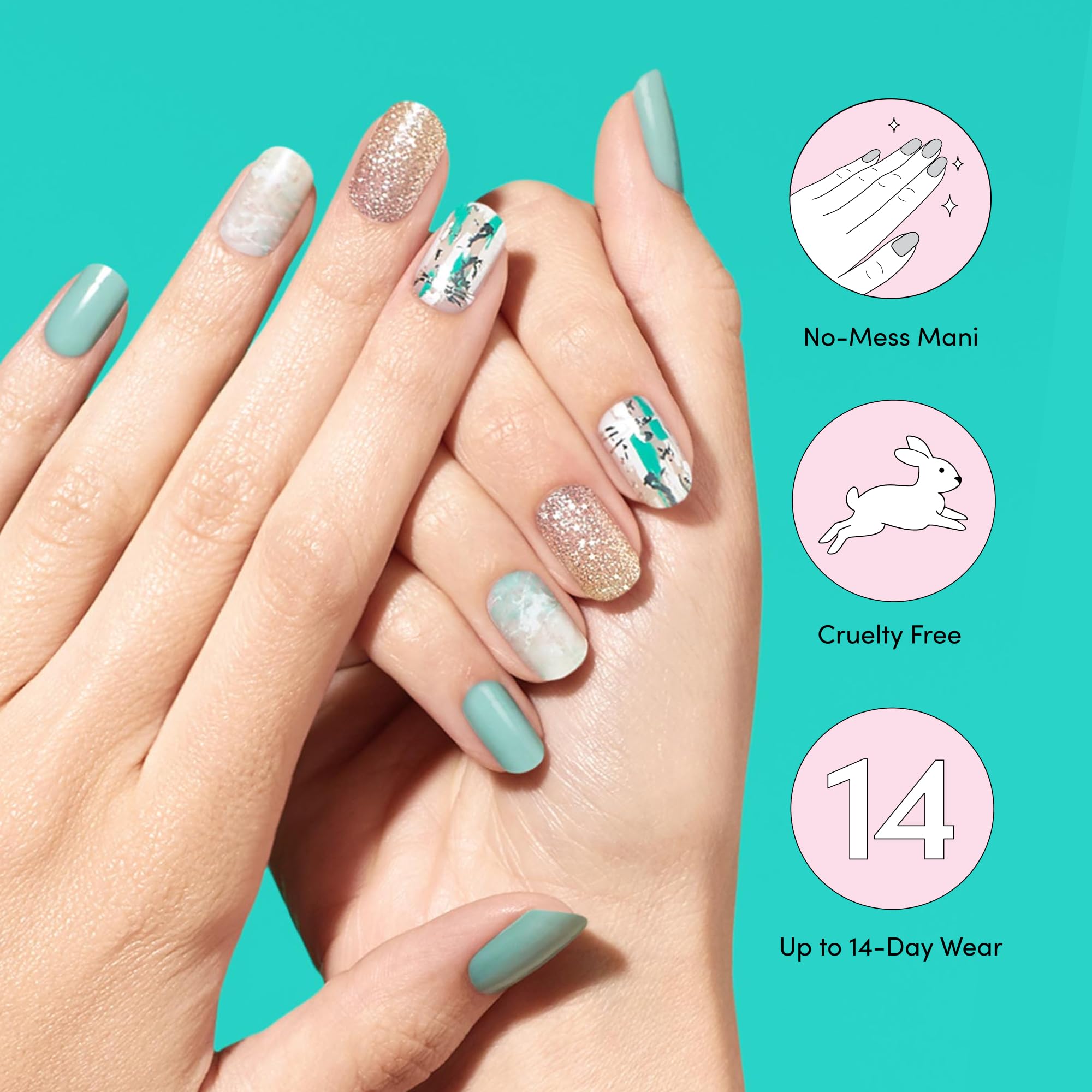 Dashing Diva Gloss Nail Strips Desert Quartz 32 tiras para uñas