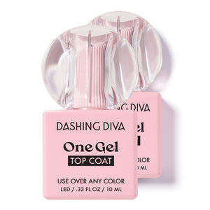 Dashing Diva One Gel Top Coat con brillo intenso para uñas duraderas
