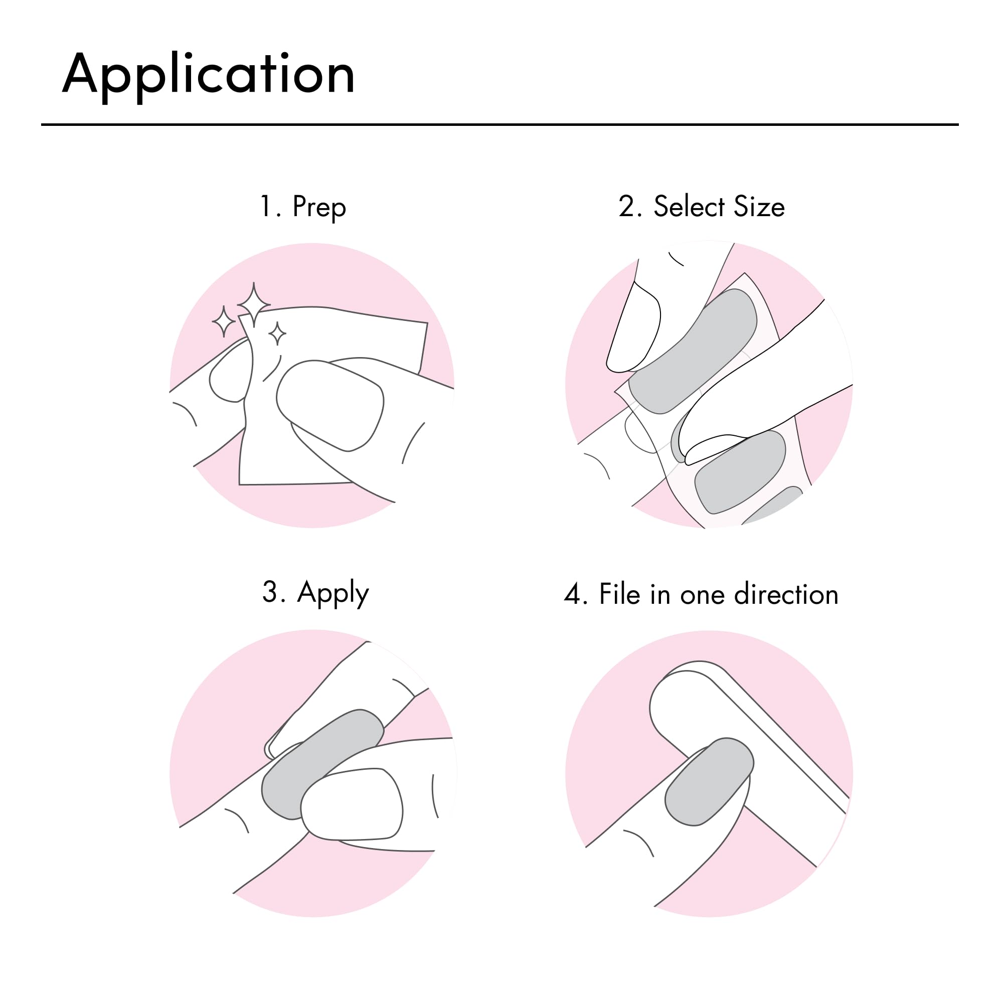 Prep pad incluido para una base limpia y mejor adherencia.