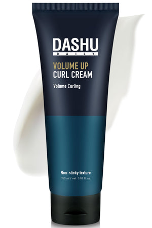 DASHU Daily Volume Up: botella de crema para rizos con hidratación suave y definición.