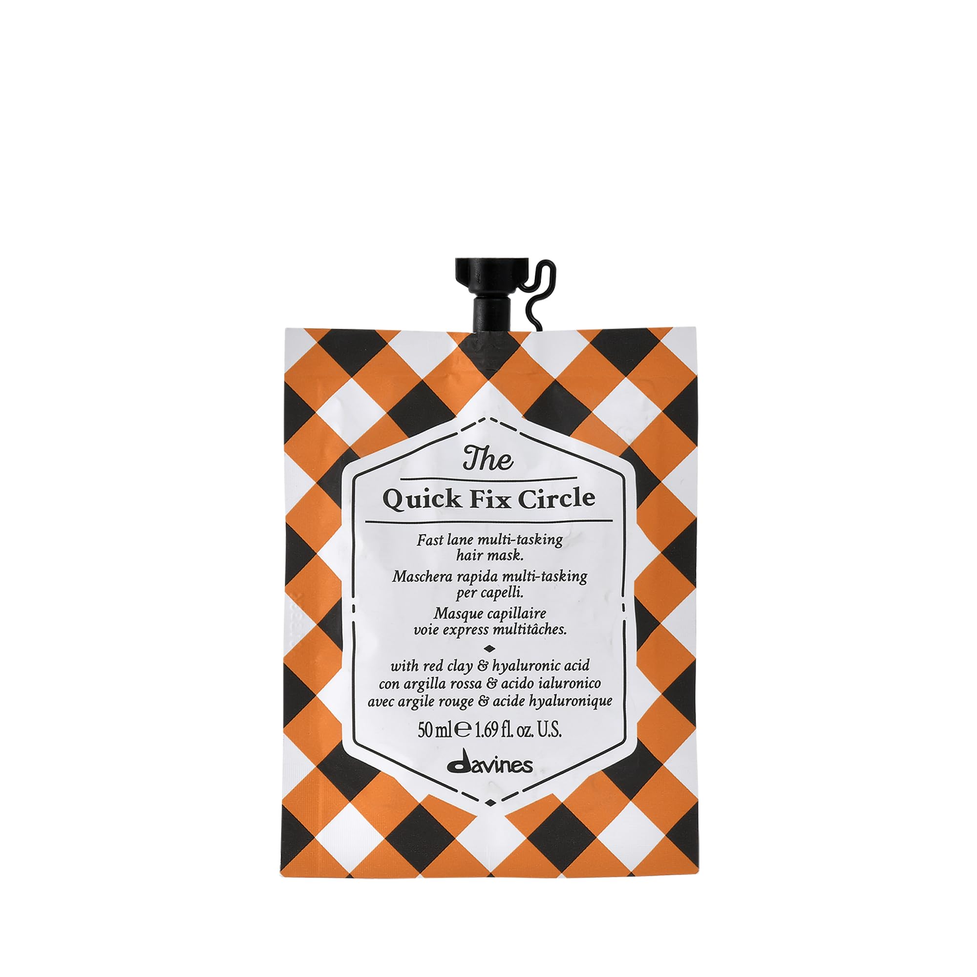 Davines The Quick Fix Circle, empaque compacto para cuidado capilar y viaje.