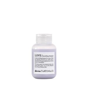 Davines LOVE champú alisante, botella de viaje, limpieza suave para cabello encrespado