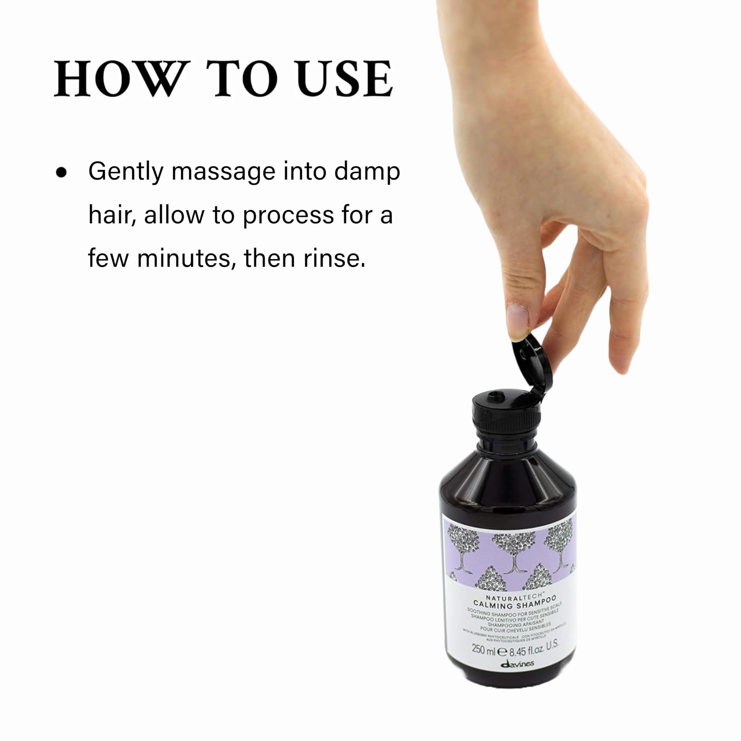 Cabello lavado queda limpio y fresco tras cada uso con Davines Calming.