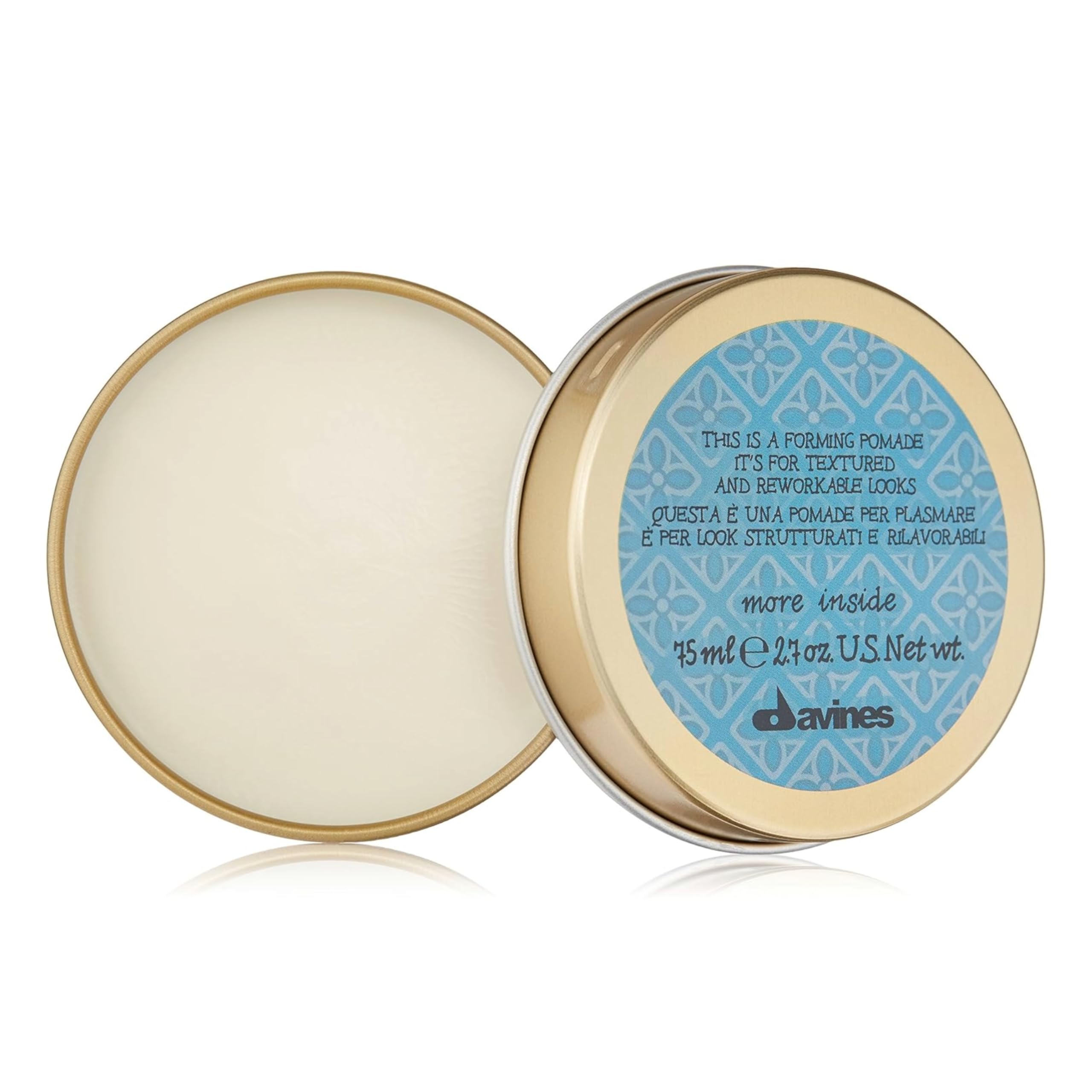 Davines pomada formadora textura ligera para peinados con brillo natural