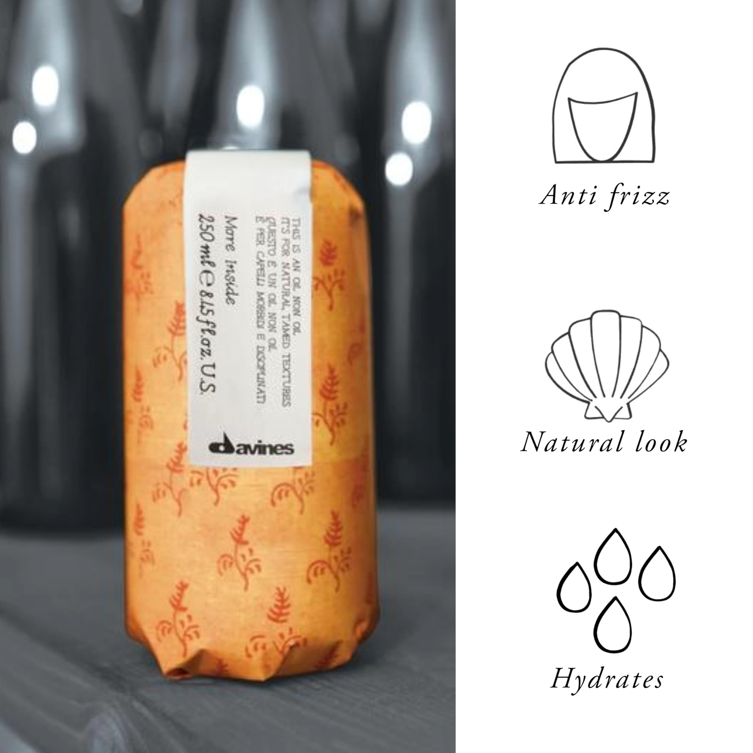 Davines This Is An Oil Non Oil, frizz-control suave para cabello limpio y manejable.