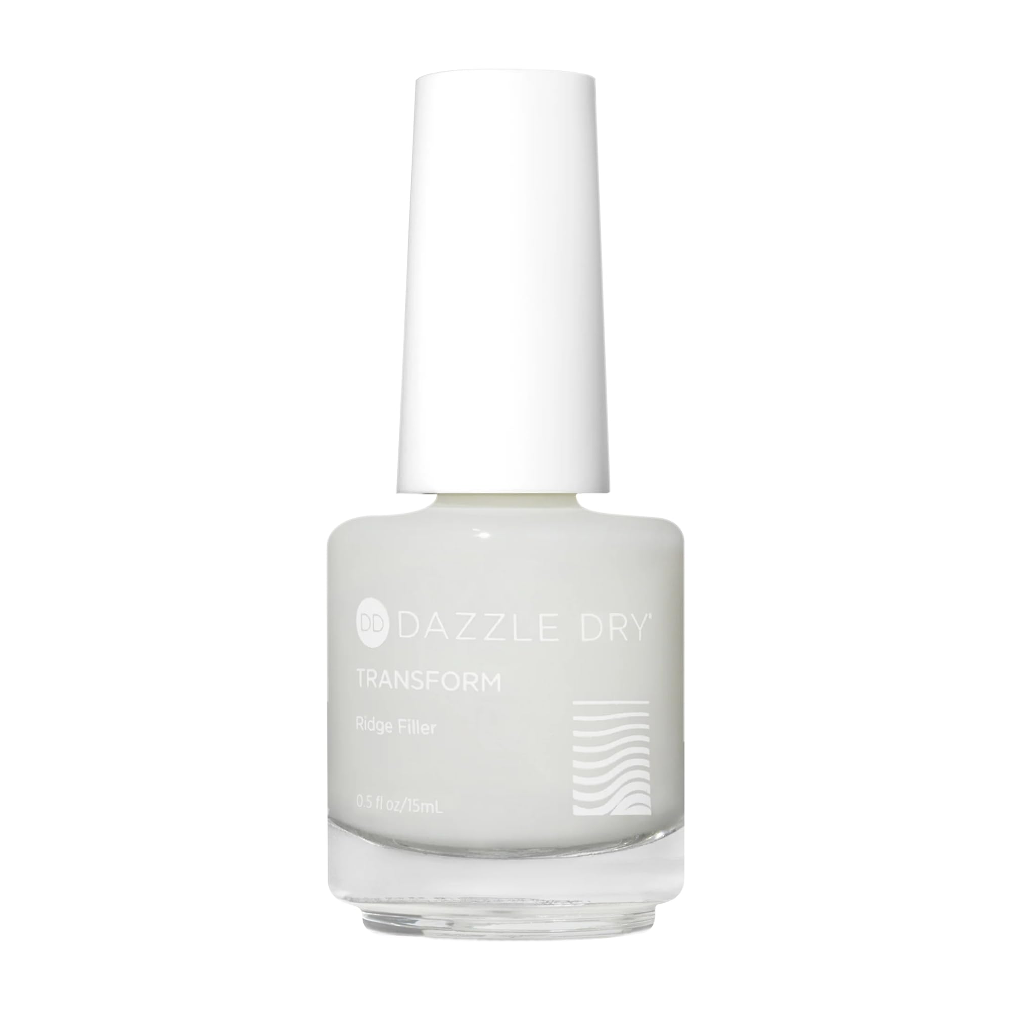 Dazzle Dry Bare Transform Ridge Filler en envase para un acabado suave y uniforme