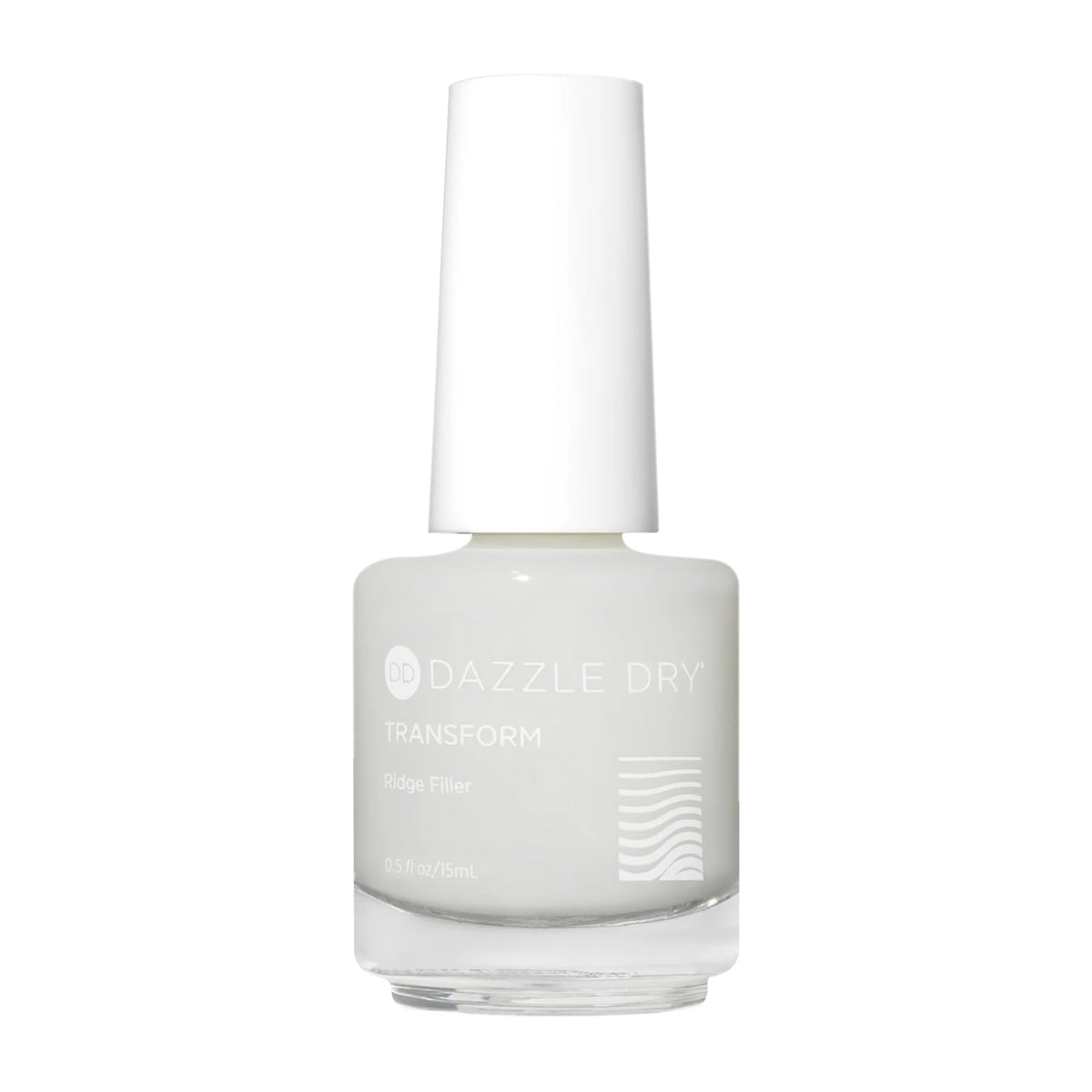 Dazzle Dry Bare Transform Ridge Filler en envase para un acabado suave y uniforme