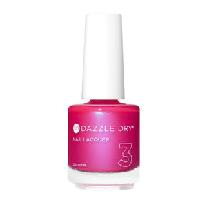 Dazzle Dry Beloved, brillo rosa intenso con destello azul para uñas llamativas.