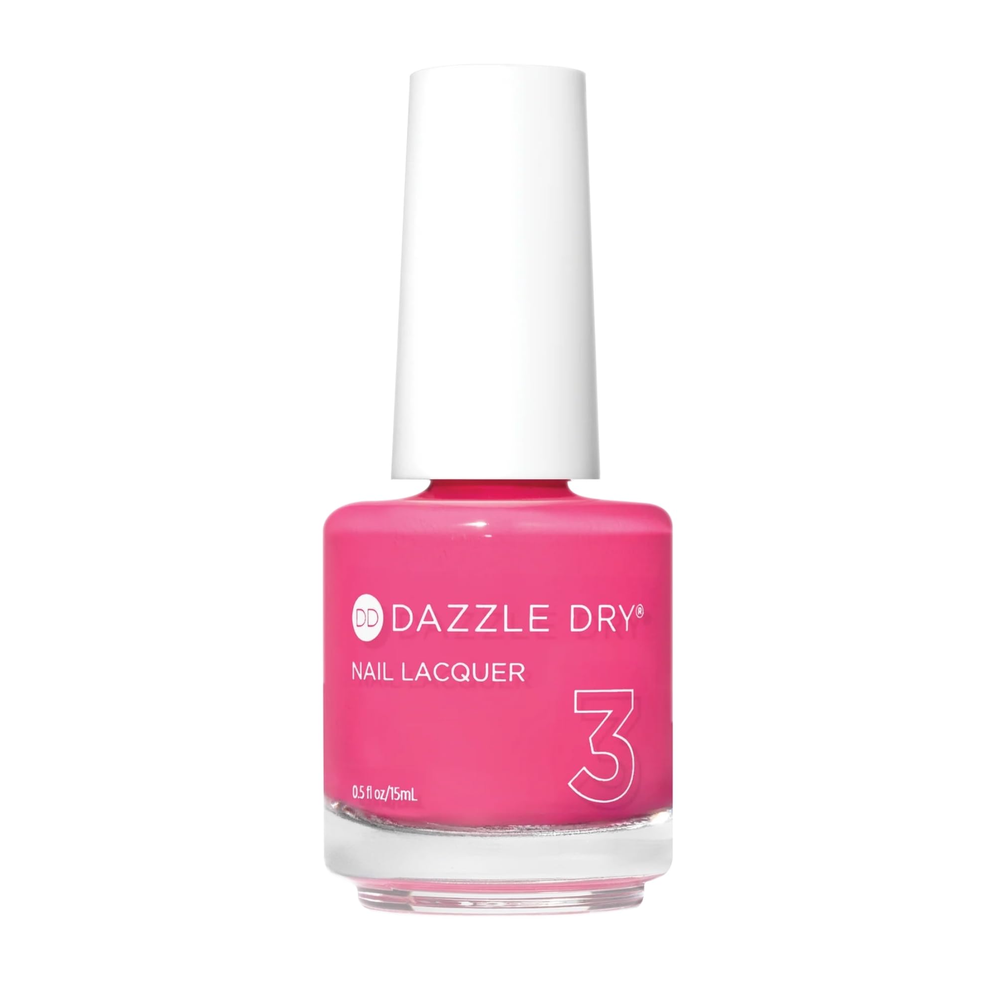 Dazzle Dry Frambuesa Crema en botella, color cremoso para uñas.