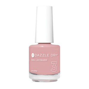 Dazzle Dry Menos Es Mauve, color suave para uñas con cobertura total y acabado elegante.