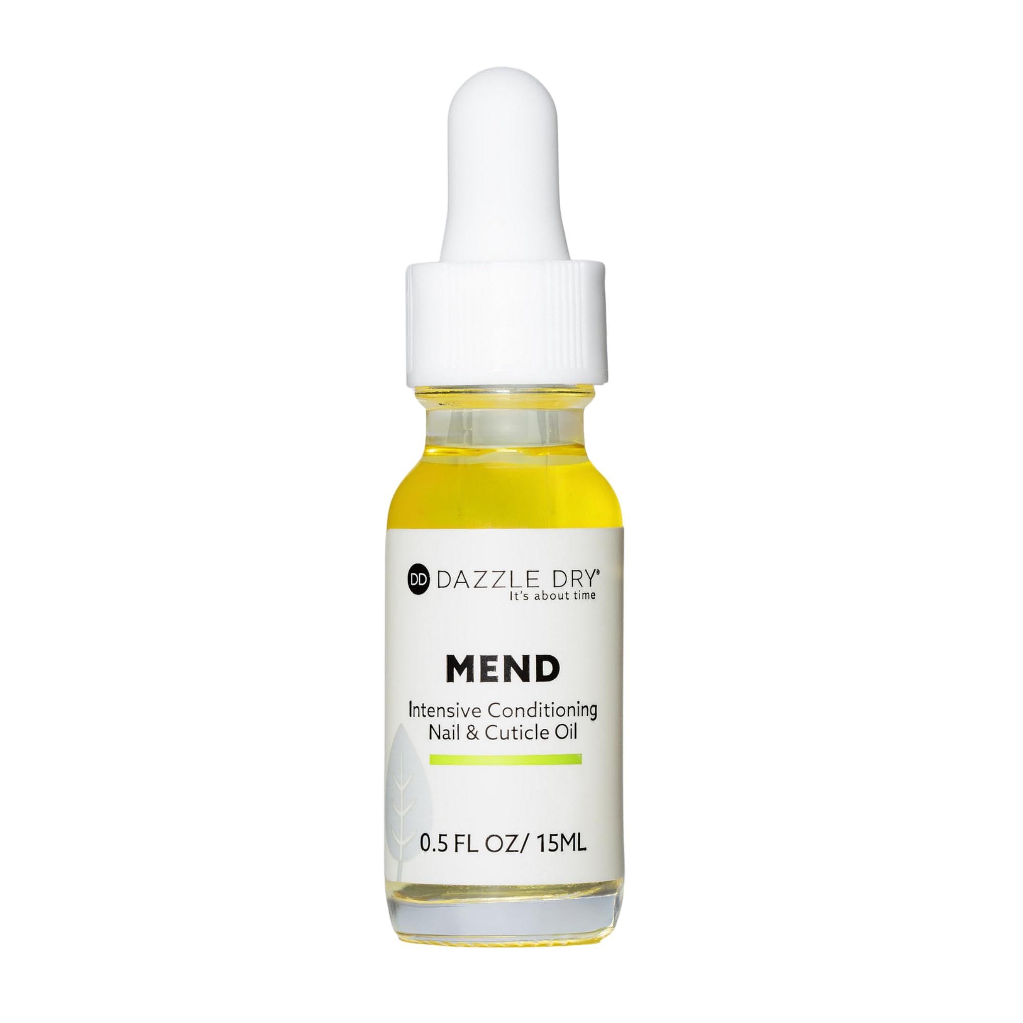 Dazzle Dry Mend Nail Repair Oil en botella de 15 ml lista para uso diario.