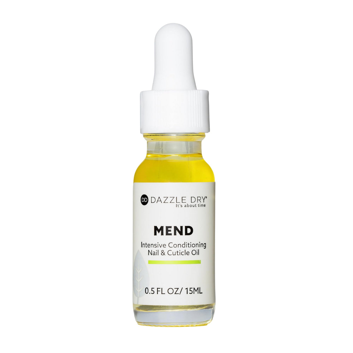 Dazzle Dry Mend Nail Repair Oil en botella de 15 ml lista para uso diario.